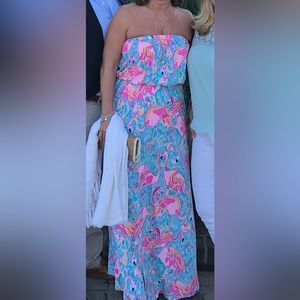 Lily Pulitzer strapless maxi dress